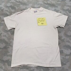 Vintage Religious Hanes Shirt Mens Medium White Short Sleeve USA Single‎ Stitch
